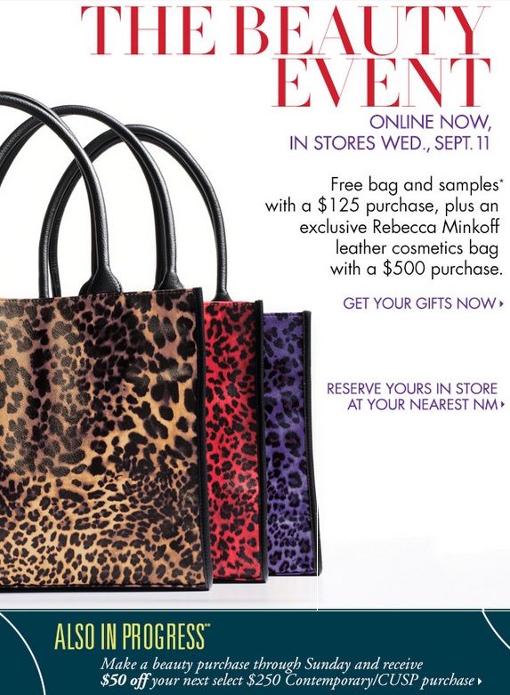 Neiman Marcus: Samples filled beauty bag w/$125 purchase + more - Gift With  Purchase